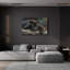 Bungalow Panthère noire 42 par David Stribble, art mural en verre acrylique, 24 po x 16 po-132657548