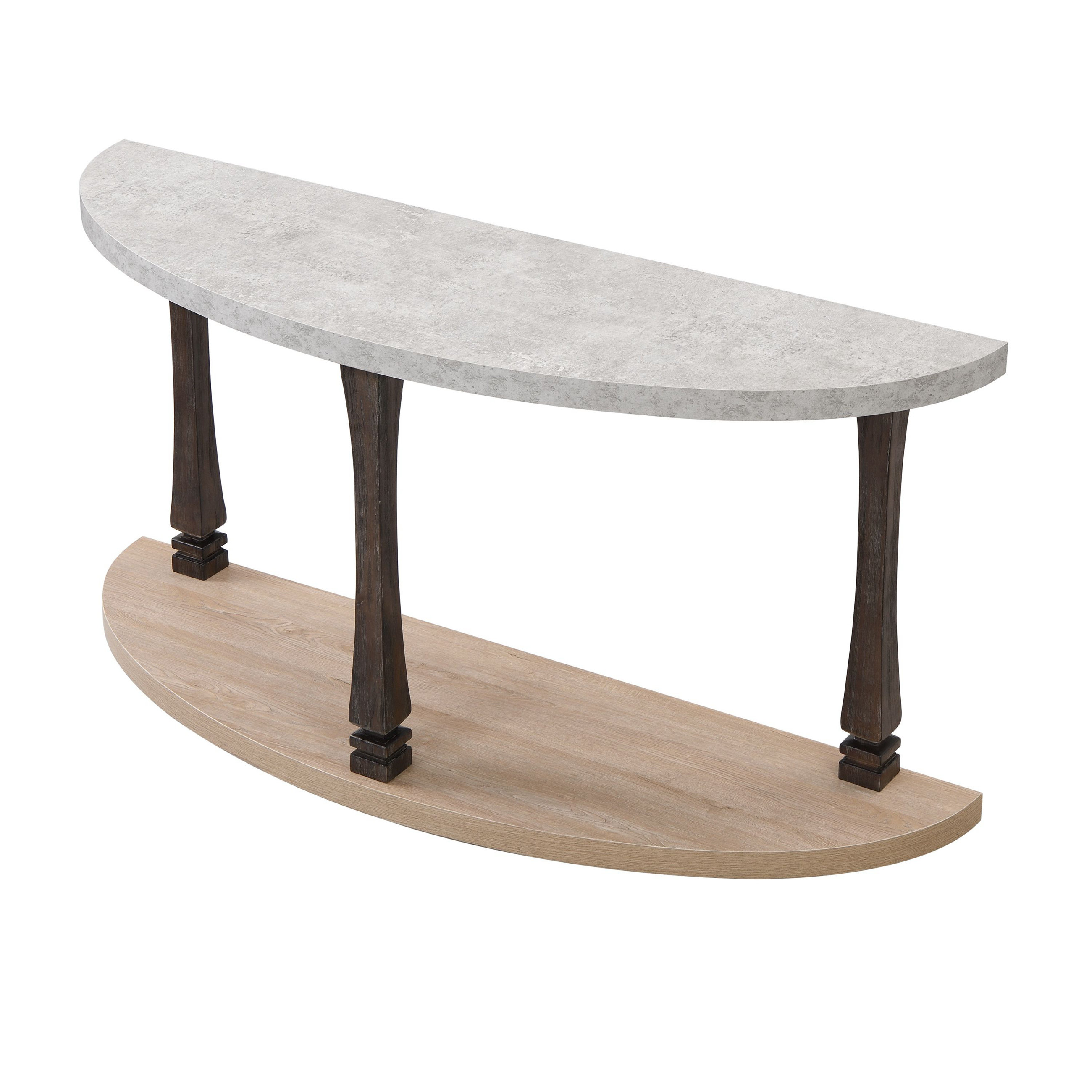 Charlton Home® Wooden Half Moon Entrance Table | Wayfair