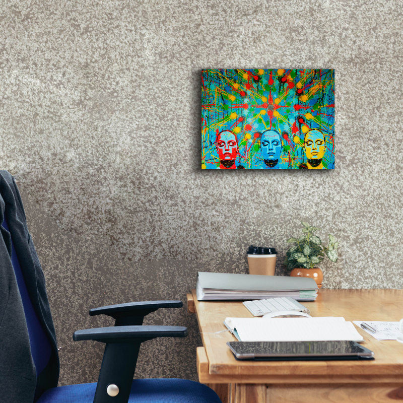 «Kaleidoscope Dreamers» par Abstract Graffiti, H 12 po x l 16 po x P 0,75 po