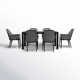Jianna 63'' Rectangular 6 - Person Outdoor Dining Set with Cushions