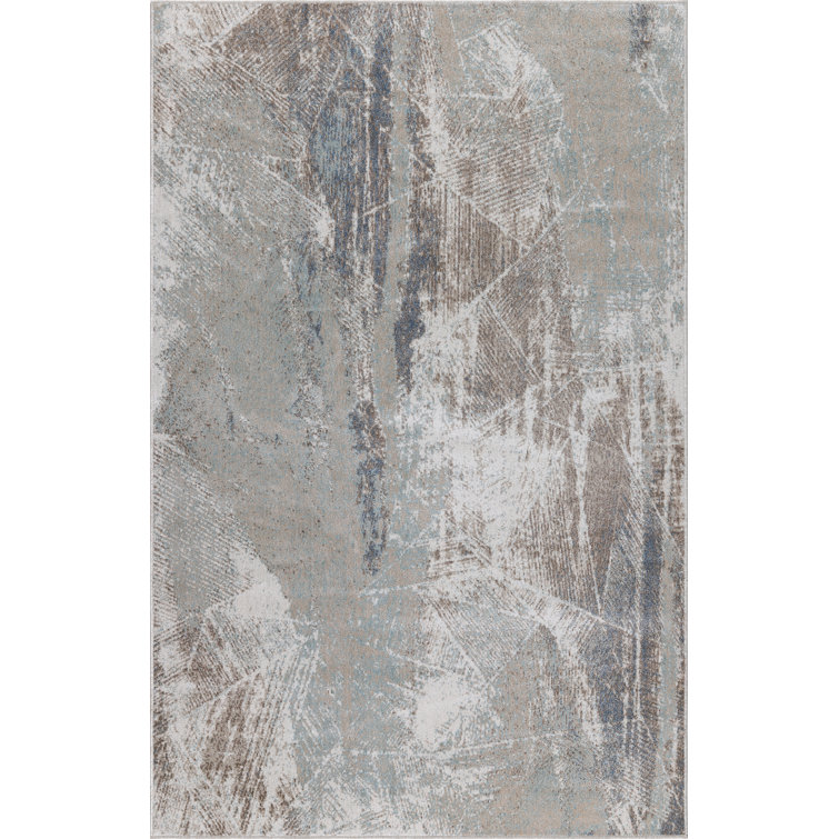 Machine Washable Cooper Beige/Blue Rug