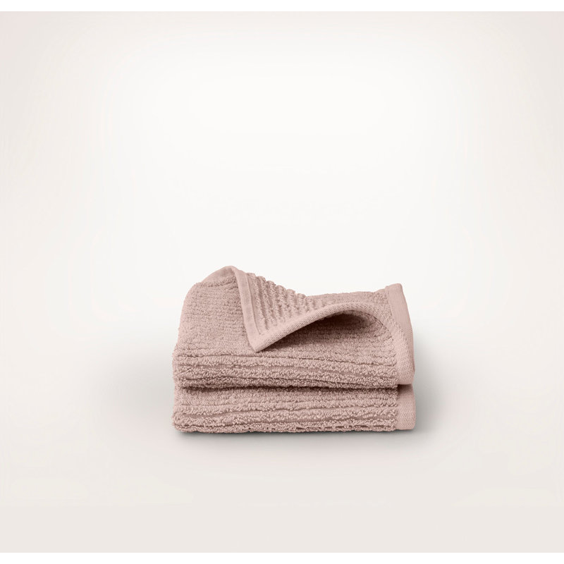 Turkish Ribbed Ribbed Washcloth Set, Cream