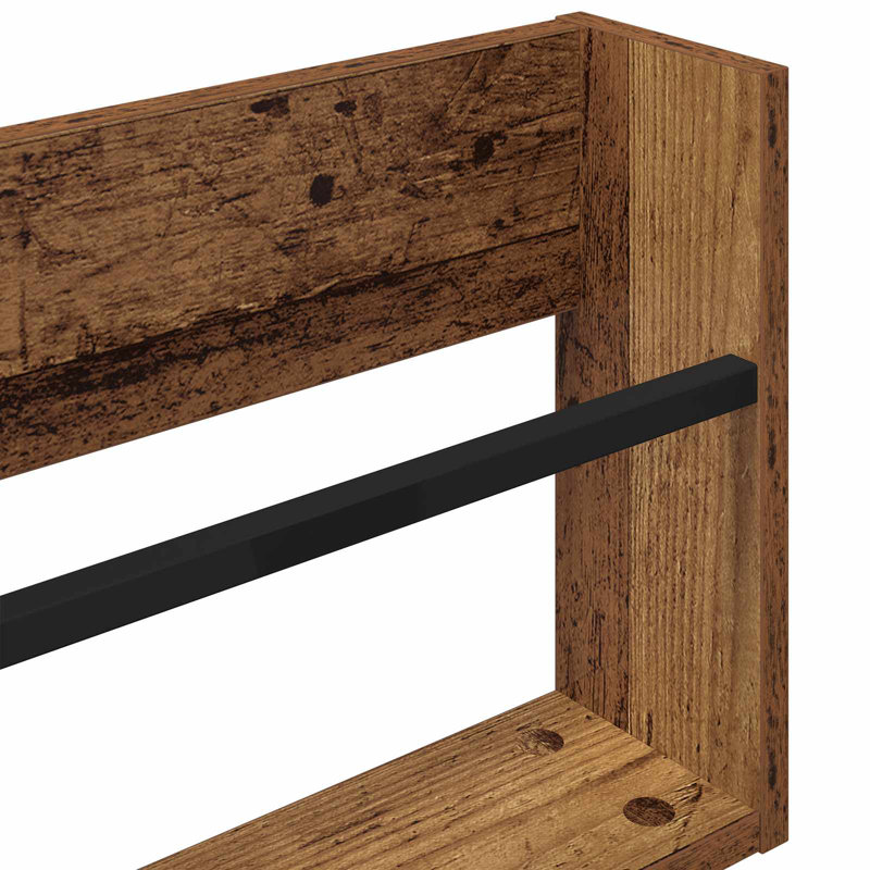 Wood Magazine Rack, Dark Brown