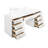 Sarah Glossy White 9-Drawer Vanity Desk