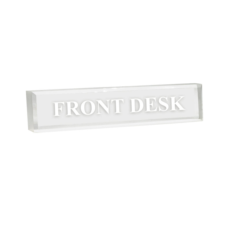 Réception en acrylique givré 2 po x 8 po - Accessoires de bureau, Givré