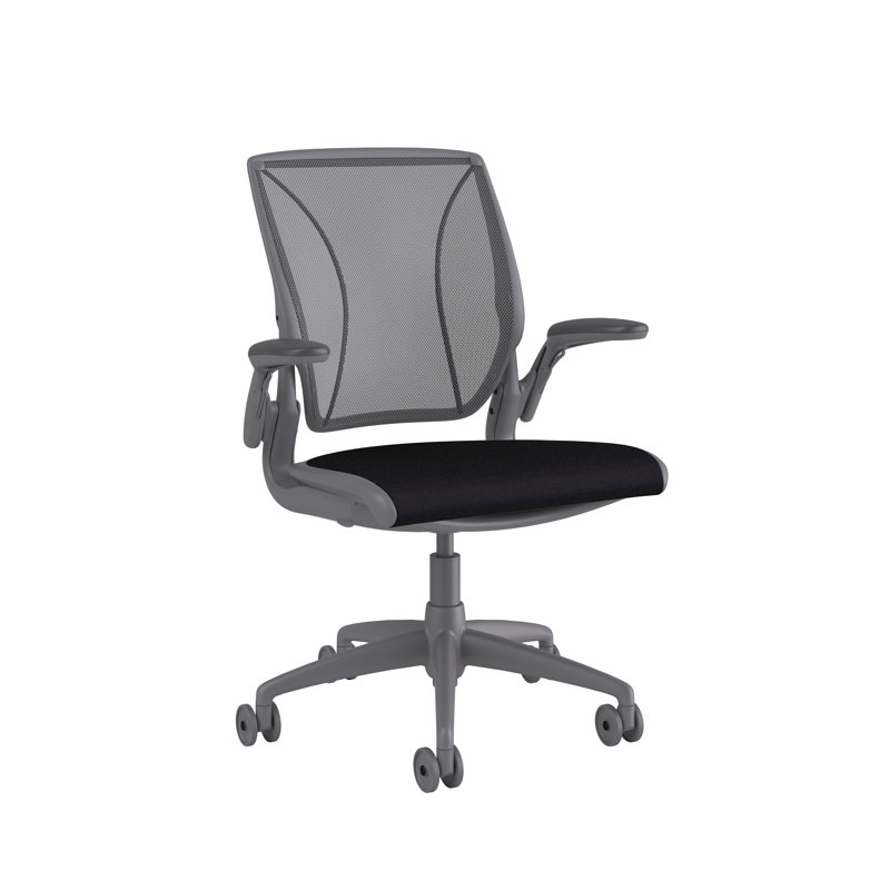 Diffrient World Wool Task Chair, Gray, Catena/Caraway, Corde/Peacock