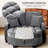 Modern Convertible 2-Seater Sofa Bed With Storage Ottoman, Reclining Backrest, And Side Pocket Armrest-956782539