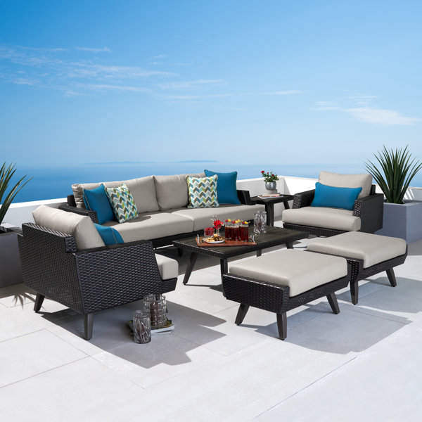 Wade Logan® Aryonna 5 - Person Outdoor Seating Group with Cushions ...