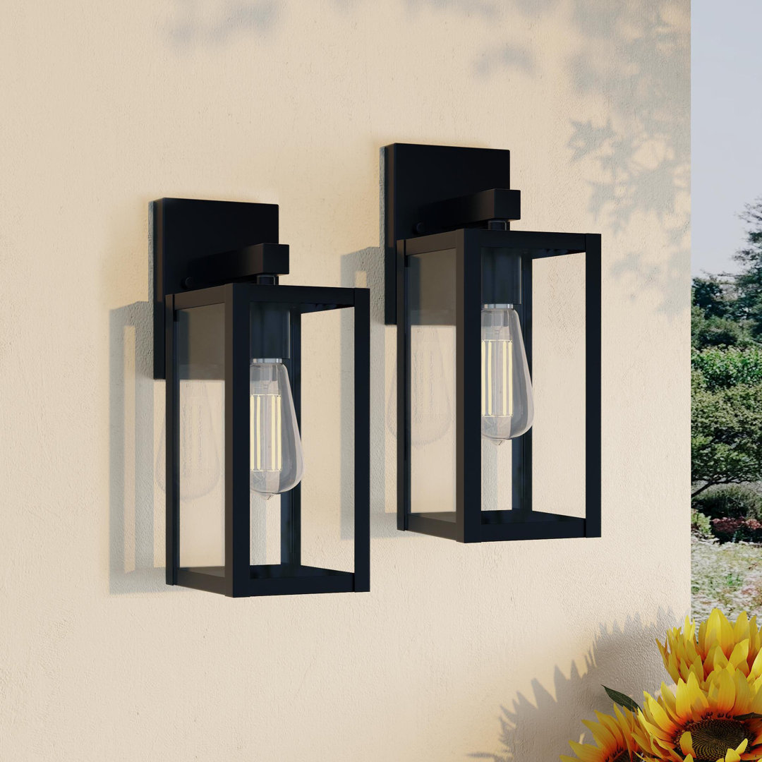 Tornillo 1-Light Outdoor Wall Lantern (Set of 2) Latitude Run® 