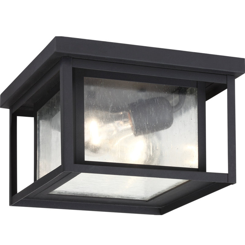 Plafonnier encastré d'extérieur 2 lumières Vermont, Noir