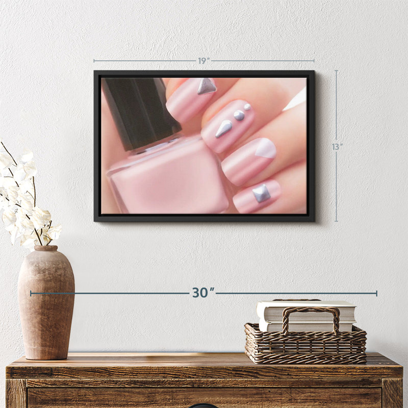 «Pretty Pink Nails Wall Art», H 13 po x l 19 po