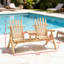 Banc Adirondack pour 2 personnes avec table centrale et dossier haut