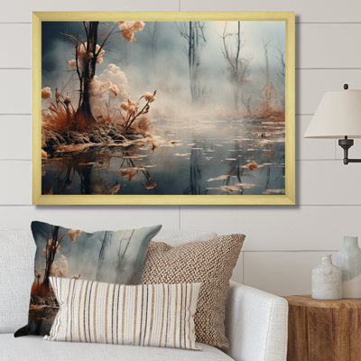 «Winter Reverie At The Lake III - Landscape», reproduction sur toile