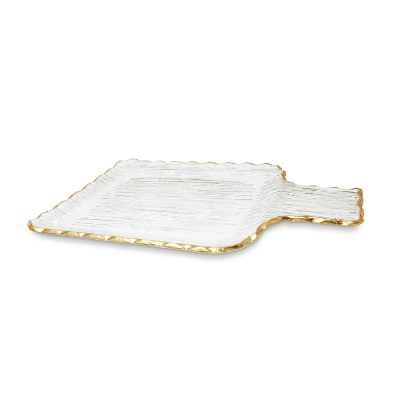 Glass Tray, 1" H x 15.25" W x 9.5" D