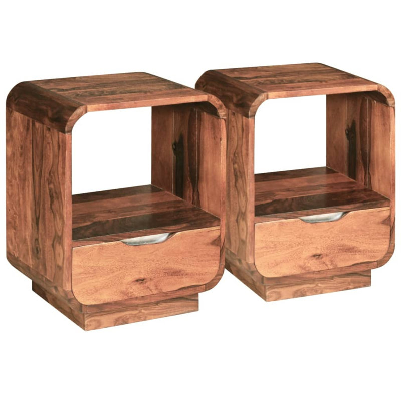 Wendelgard 40cm W Solid Wood Bedside Table