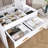 Flip Top Vanity Desk With LED Lighted Mirror & Built-In Outlet - Makeup Vanity Table With 2 Drawers, Open Storage, Hooks For Jewelry (No Stool Included)
