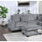 Contemporary 3Pc Sectional Set Fog Color Corduroy Couch LAF Sofa RAF Chaise Ottoman L-Sectional Living Room-1074790950
