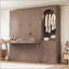 Grand lit escamotable avec bureau, rangement et lumière DEL-131248616
