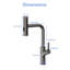 360° Pull-Down Kitchen Faucet With 4 Spray Modes, Gunmetal Black