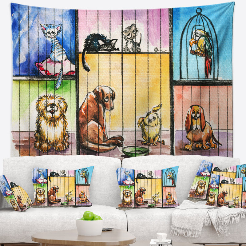 Tapisserie «Sad Sad in the Pound», H 68 po x l 80 po