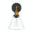 Lockett  1 - Light Glass Shade Classic Armed Wall Sconce-913504125