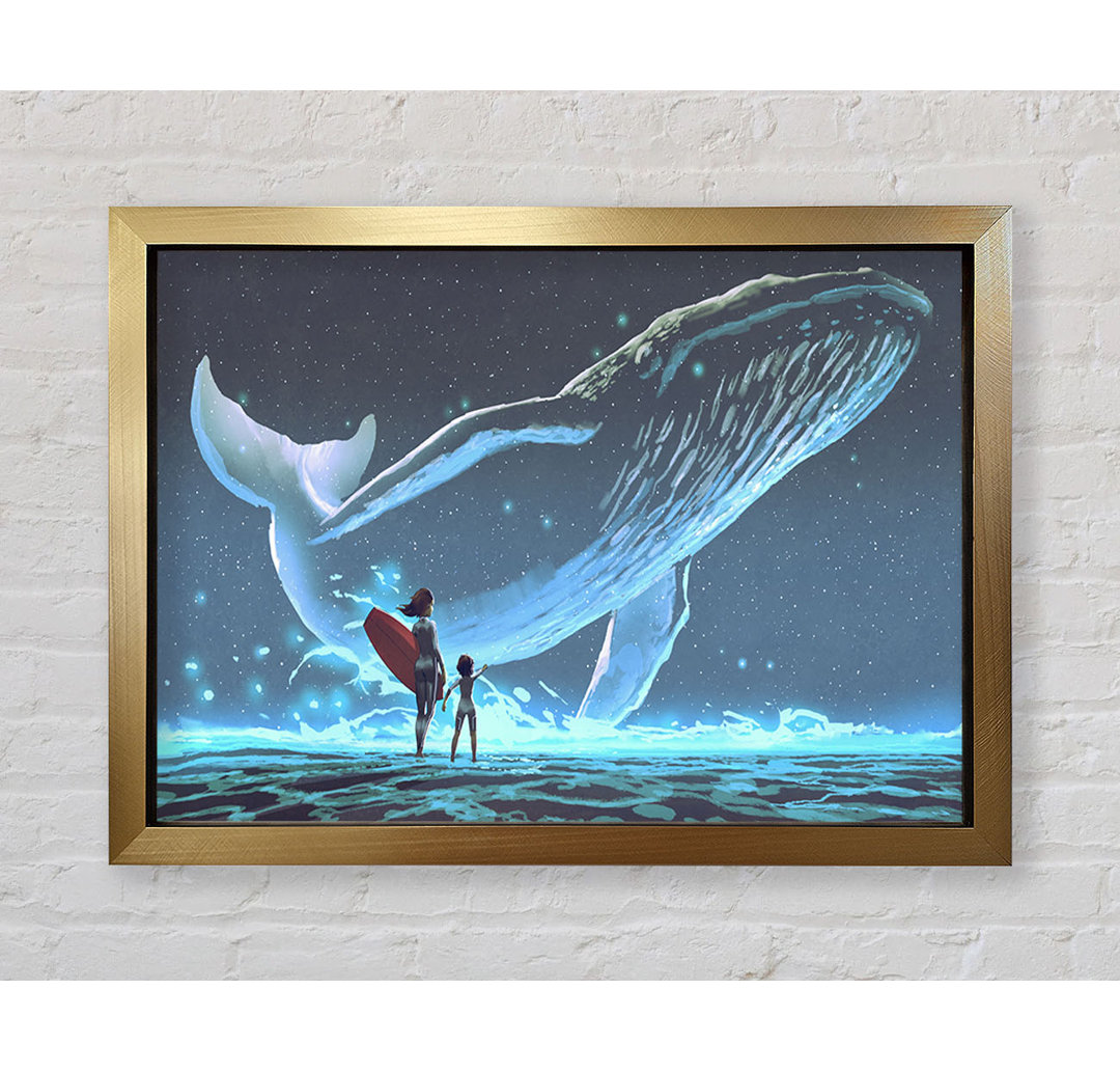 Spirit Whale Splash - Einzelner Bilderrahmen Kunstdrucke