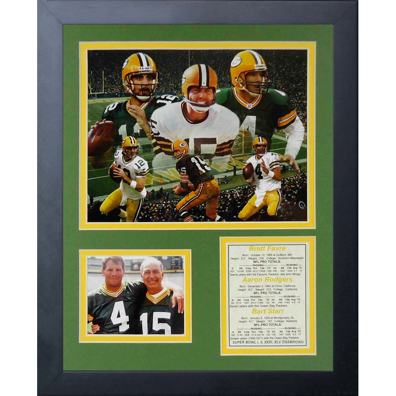 Souvenirs encadrée the green bay packers quarterbacks