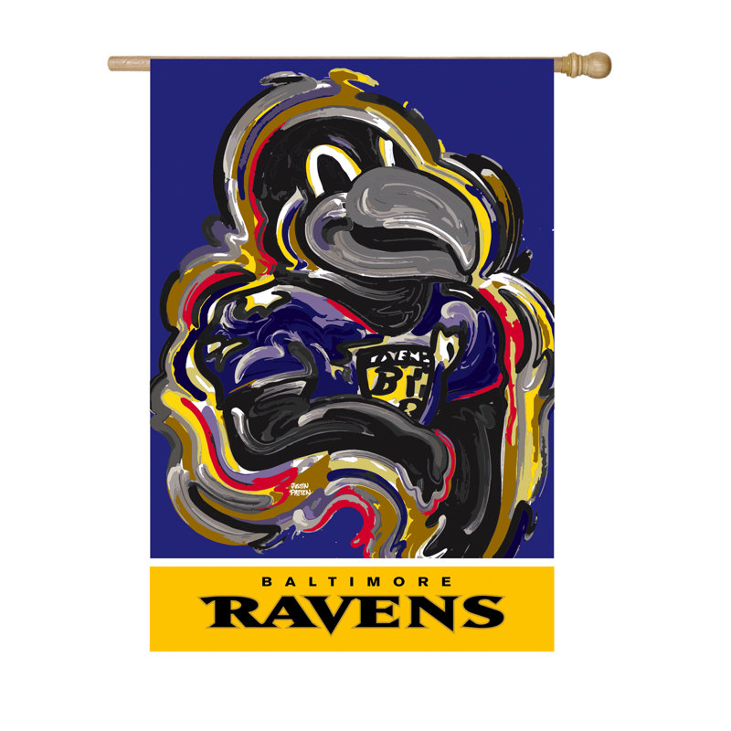 Drapeau de jardin en polyester 28 po x 13 po NCAA, Ravens de Baltimore