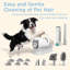 Trousse de toilettage 7 en 1 pour chiens et chats - Aspirateur à poils d'animaux avec tondeuse, brosse de démêlage, lime à ongles et coupe-pattes