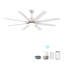 Ventilateur de plafond 52 pouces avec lumière DEL 22 W et télécommande 5 pales en ABS pour le salon