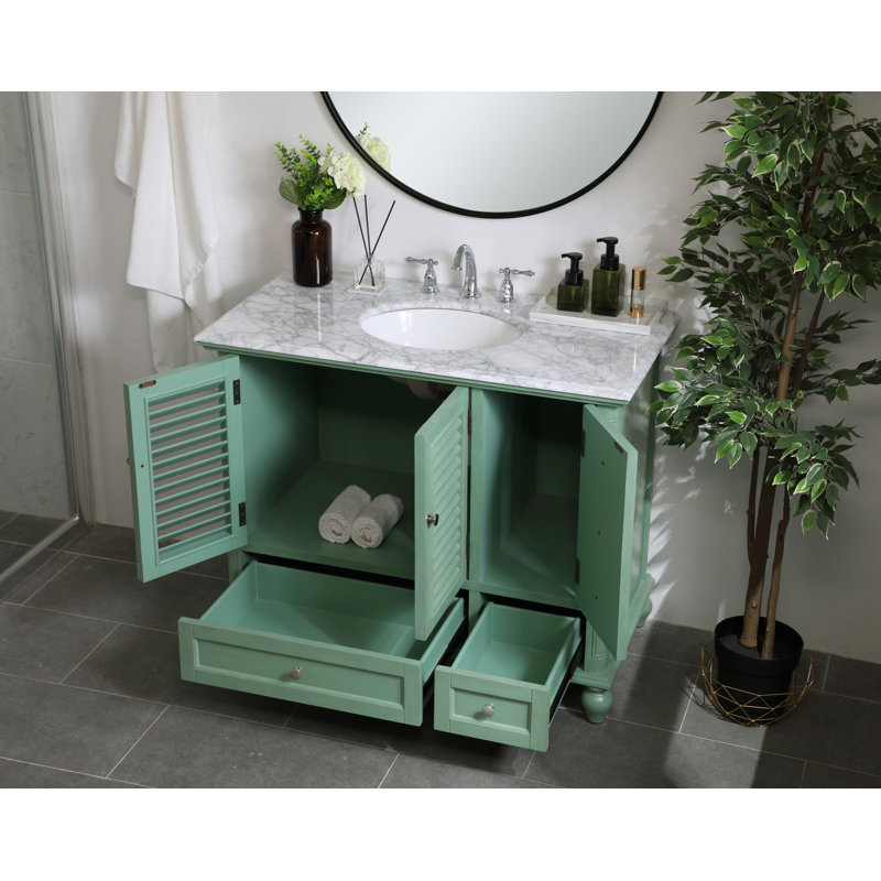 Ensemble de meuble-lavabo simple 42 po Hansford, Vert clair