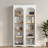 Farmhouse Two-tone Storage Bookcase With 5 Tiers-1661707983