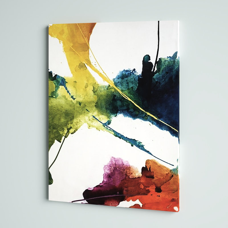 «Celestial V», reproduction de peinture à l'aquarelle, H 24 po x l 18 po x P 1,5 po, Toile tendue, Sans cadre