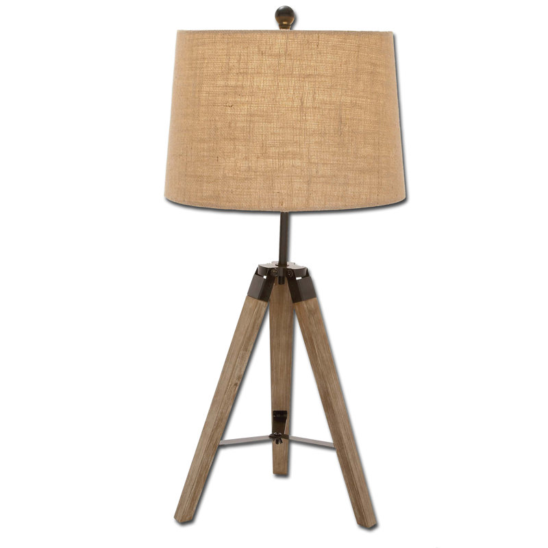 Ensemble de lampe de table à trépied brun 31 po Elainy