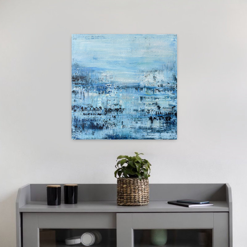 Oceanside No. 2, art contemporain abstrait, H 18 po x l 18 po