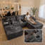 Canapé modulaire rembourré de 108 po avec chaise longue en L avec repose-pieds Cloud-426676584