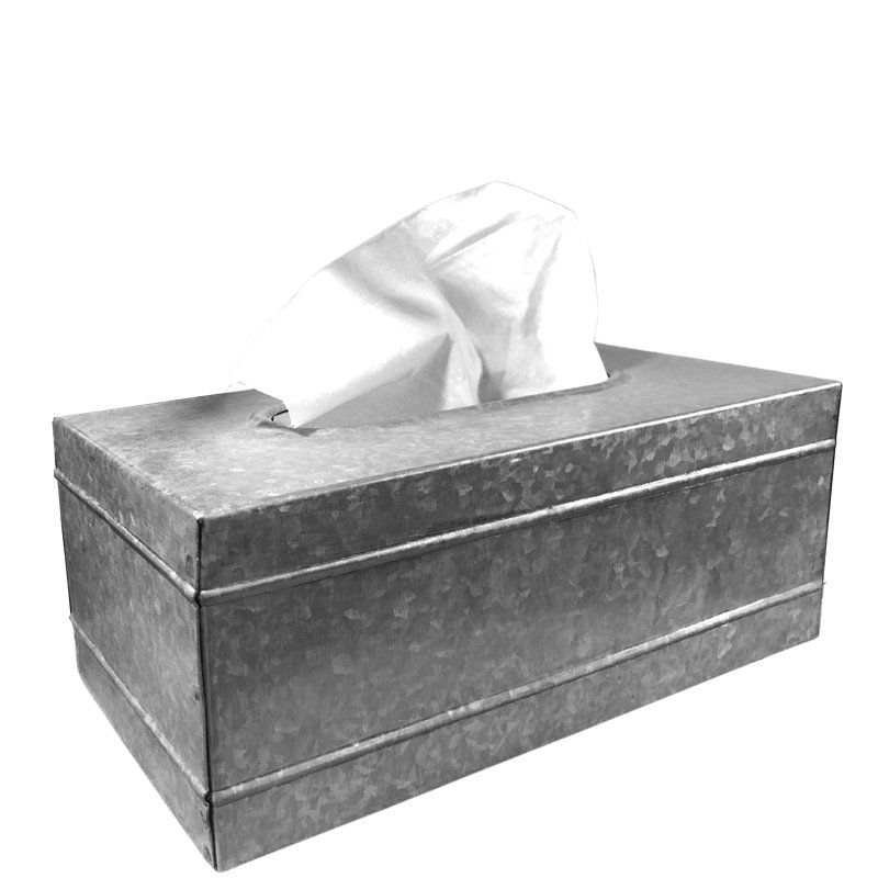 Babig Galvanized Rustic Tissue Box Cover