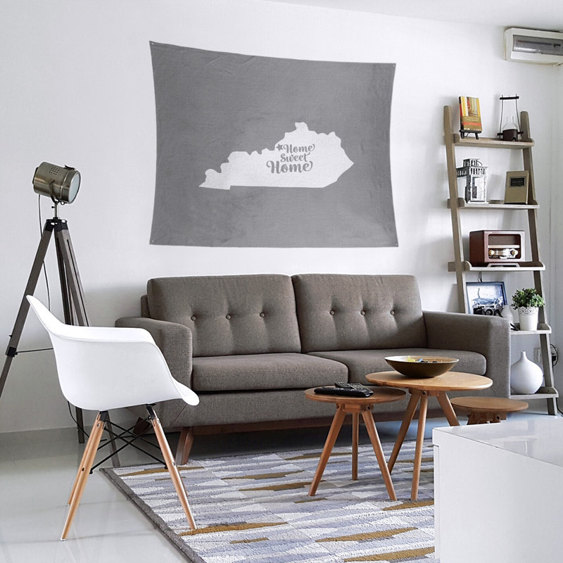 Tapisserie murale louisville doux pour la maison, H 88 po x l 104 po, Gris
