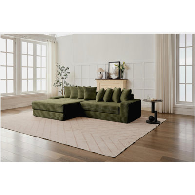 Convertible Floor Sofa Bed, Foldable Mattress Cloud Couch for Space Saving, Corduroy Compressed Sleeper Sofa Bed, Multi-Functional Folding Bed Couch for Living Room, Small Apartment