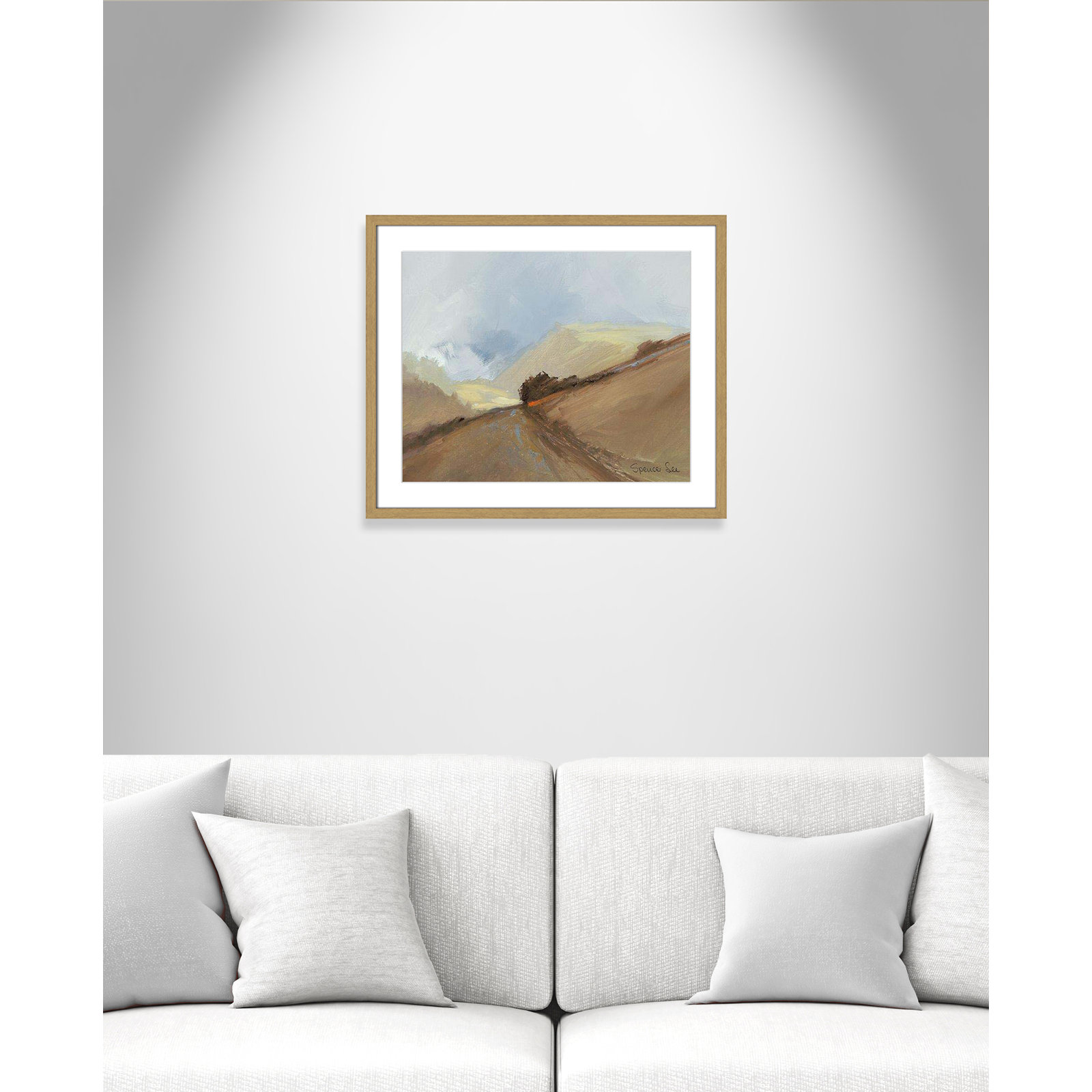 Heaven And Earth II by Spencer Lee, 21.5" H x 25.5" W x 0.75" D, Natural Framed