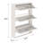 31.5"W Metal Shoe Storage Cabinet with 3 Flip Drawers