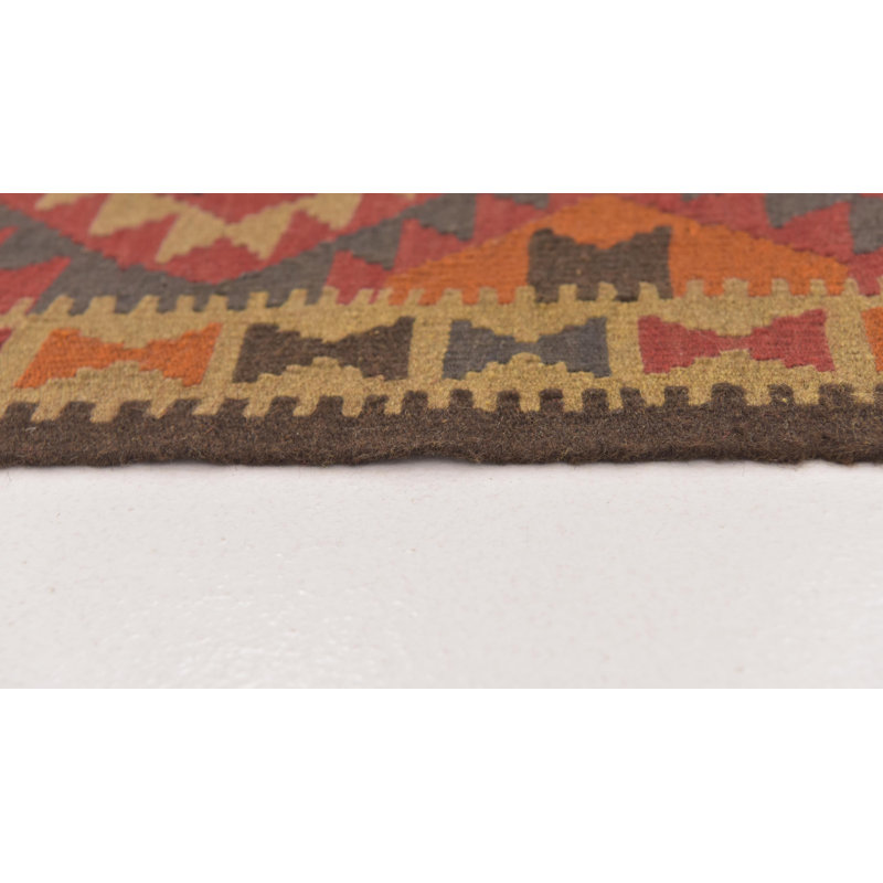 Tapis zone en laine 3 pi 5 po x 6 pi 7 po one-of-kind noué la bourgogne Lorain
