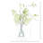 Thistle and Willow Arranged in Glass Mirror Vase