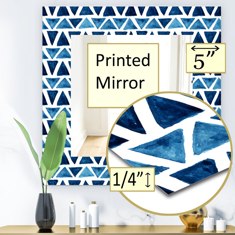 Modern Wall Mirror, 32" H x 32" W, Geometric