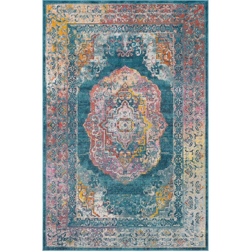 Oriental Indoor Rug, Rectangle 5'1" x 8'