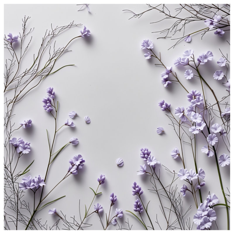 Housse de couette Lavender Bedding Floral Minimalist, Grand lit