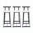 Set of 3 Bar Stools with Backrest for Kitchen Island, Dining, Pub, and Various Rooms, Ideal for Multiple Settings-1627880015