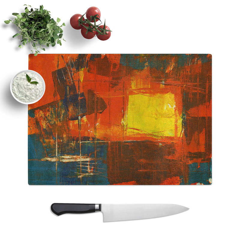 Tempered Glass Art Painting Vol.159 Chopping Board, 28.5 cm W x 20 cm L
