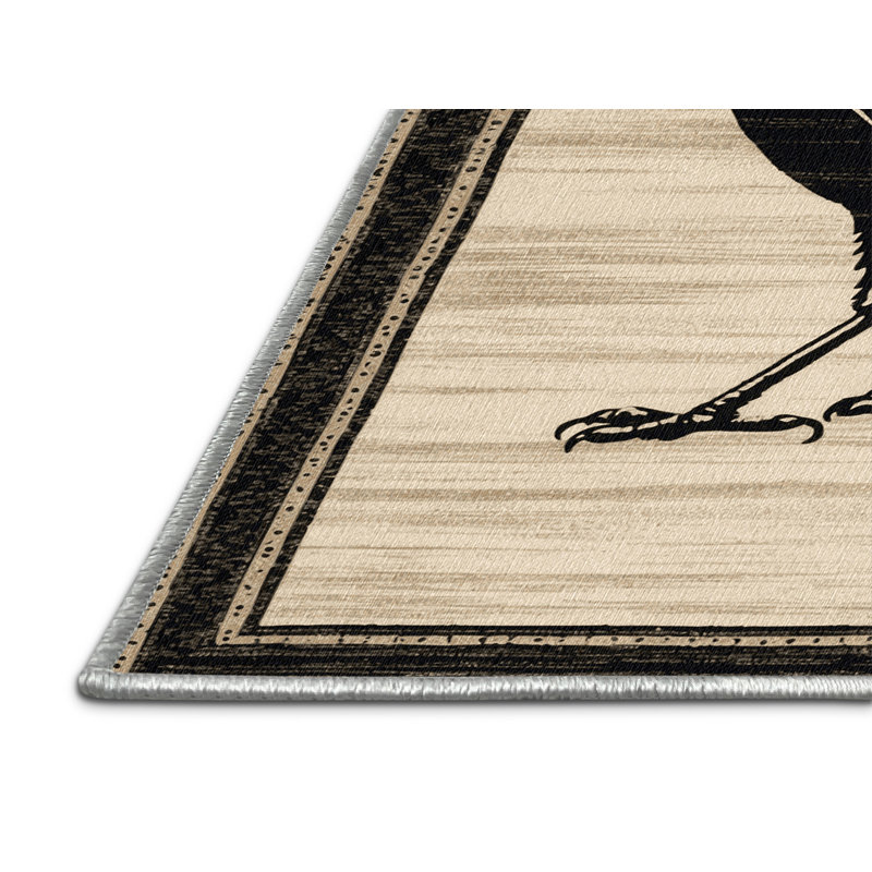  Tapis lavable Pied Crow, Carré 5 pi