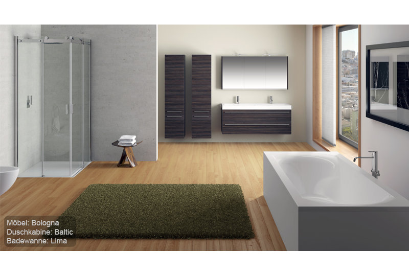 x Soaking Acrylic Bathtub, 80cm H x 180cm L x 87cm D